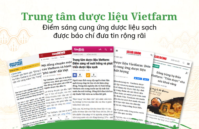 Trung tâm Dược liệu Quốc gia Vietfarm được báo chí đưa tin