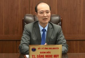 (Đ/c Đặng Ngọc Huy - Giám đốc Sở Y tế Thái Nguyên phát biểu chúc tết tập thể Bệnh viện)