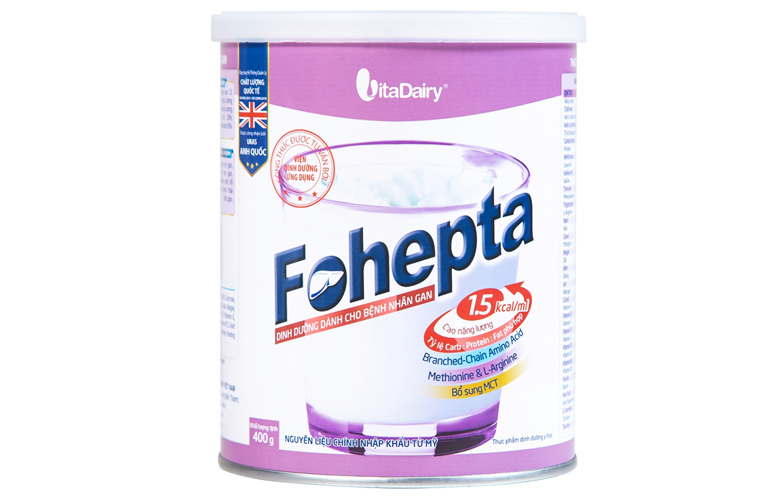 Sữa Fohepa với công thức đặc chế cho người bệnh gan, bổ sung L-Arginine, L-Carnitine, Choline, Taurine